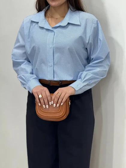 شومیز راه راه بیسیک ساتین