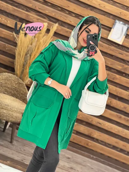 مانتو جیب پیله آستین دکمه