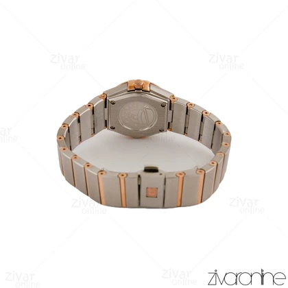 ساعت امگا کانسلیشن زنانه دو رنگ رزگلد ایندکس خطی 105162