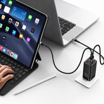 کابل دوسر تایپ سی یوسامز USAMS مدل SJ727 توان 240 وات 1.2 متر