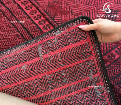 زیر سفره ای 3 متری طرح سنتی مشکی قرمز
