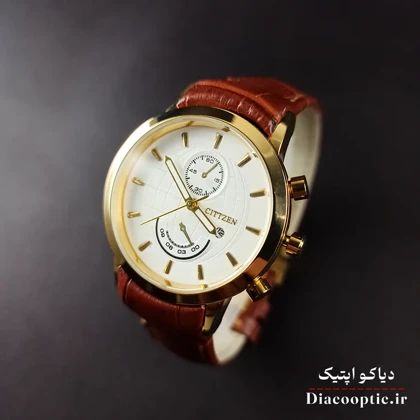 ساعت مچی زنانه موتور ژاپن برند سیتیزن مدل DO1224 بند چرمی