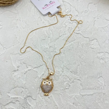 گردنبند زنانه طرح جغد، ظریف و جذاب ژوپینگ