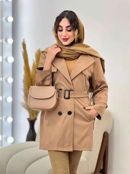 بارانی چهار دکمه آستین بند دار
