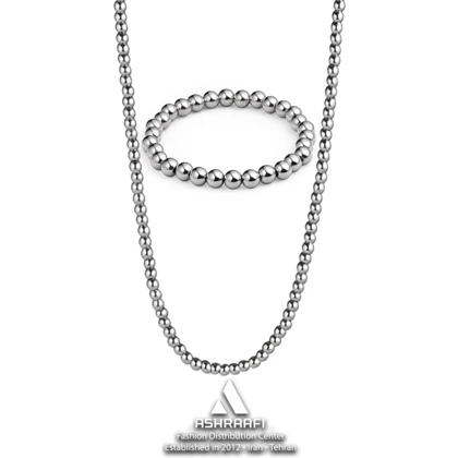 ست دستبند و گردنبند زنانه Ball Chain Necklace & Bracelet S1