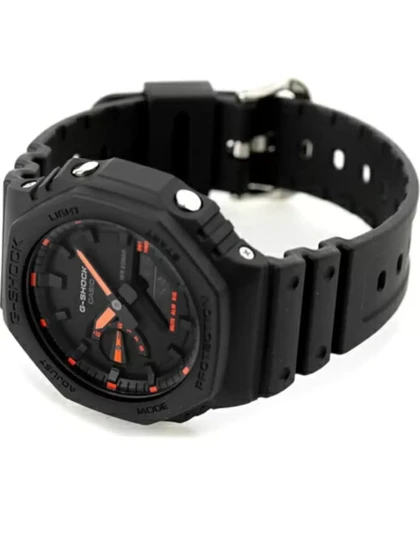 ساعت جی شاک 2100 مشکی عقربه نارنجی