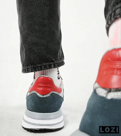 کفش کتانی مردانه طوسی فیلی زیر سفید آدیداس adidas ZX 500