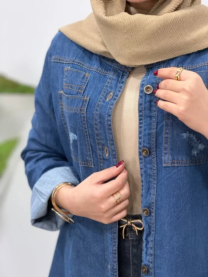 مانتو جین کاغذی ندا 1