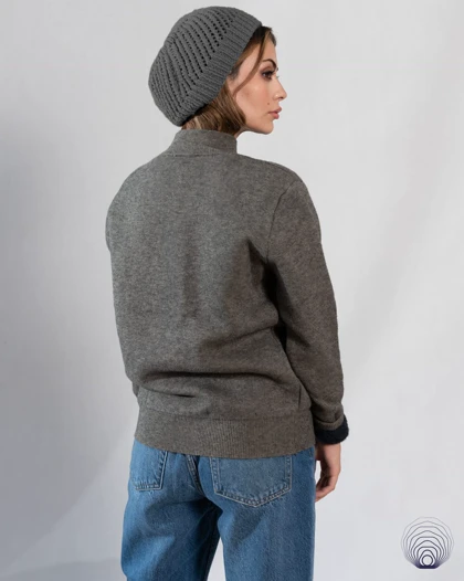 بافت یقه اسکی زنانه داخل کرکی