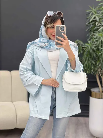 مانتو برش هلالی دو جیب