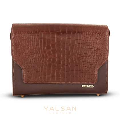کیف دوشی زنانه چرم یلسان مدل نلین کد 121-PRM