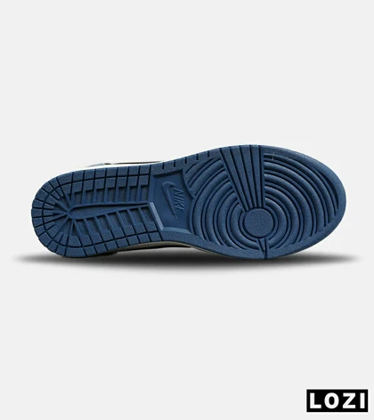 کفش کتانی ساق‌دار مردانه و زنانه مشکی سفید آبی NIKE jordan 1 مدل 7677