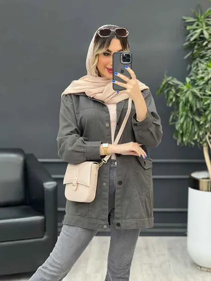 مانتو کتان سرشانه پاگن نیلیا