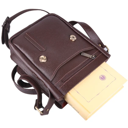 کیف دوشی چرم یلسان مدل ماهان کد 010-GF