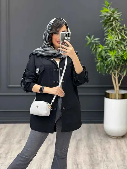 مانتو آستین پرچی