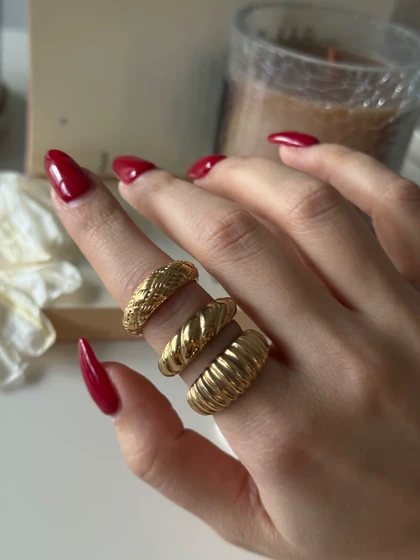 انگشترای فول استیل مشابه طلا