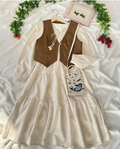 پیراهن و جلیقه چرم✨