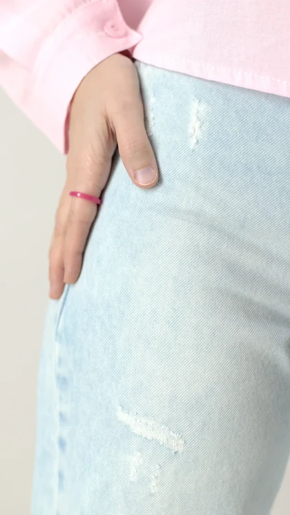 شلوار نیم بگ جین