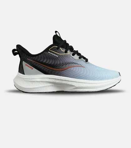 کفش کتانی طوسی آبی Saucony Ride Review مدل 7180