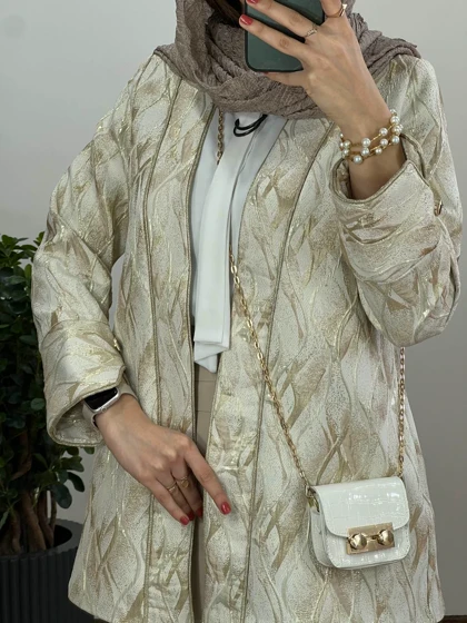 مانتو ژاکارد مغزی دوزی نفس
