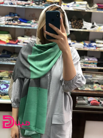 شال تکه ای جناغی نخی