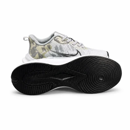 کفش کتانی مردانه و بزرگ پا نایکی رانینگ طوسی ماورایی Nike