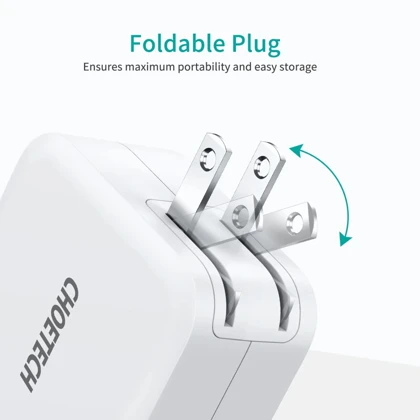 شارژر دیواری چویتک CHOETECH مدل PD8002 توان 65 وات دو پورت
