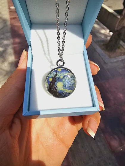 گردنبند دخترانه و پسرانه شبهای پرستاره ونگوگ