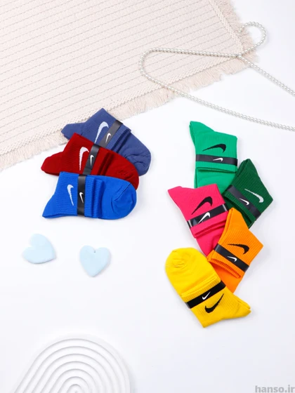جوراب نیم ساق کش انگلیسی نایک nike کد 1002