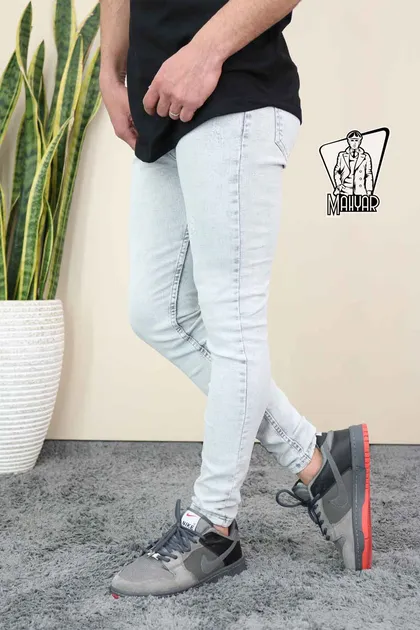 شلوار جین طوسی روشن ZARA