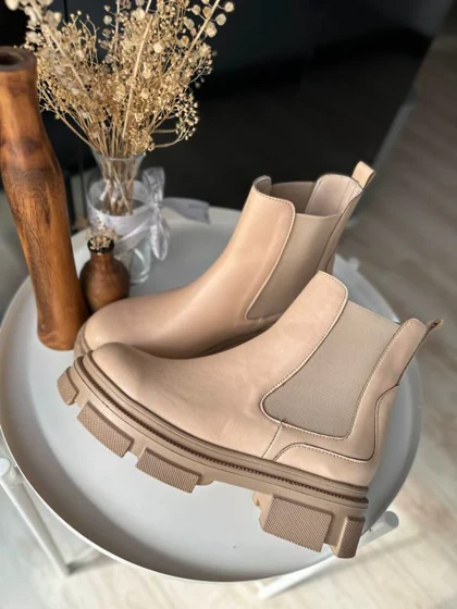 کفش نیم بوت زنانه مدل 00029 - Flat Ankle Boots