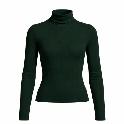 بلوز آستین بلند زنانه پپا مدل Turtleneck رنگ سبز