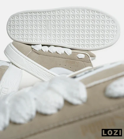 کفش کتانی ورزشی کرم مردانه و زنانه PUMA suede XL