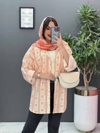 مانتو طرحدار سنتی تک جیب