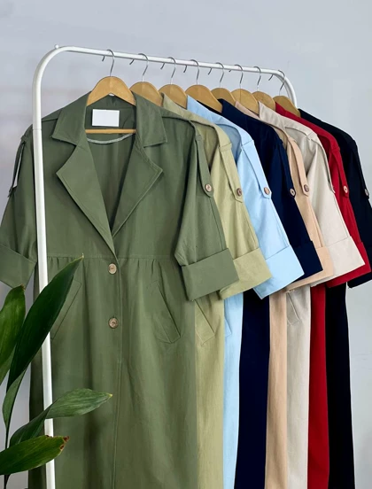 مانتو لینن بلند سحر با ارسال رایگان(ایراد دار)