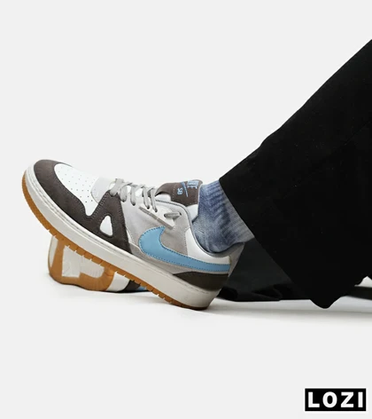کفش کتانی مردانه طوسی سفید آبی نایک NIKE SB