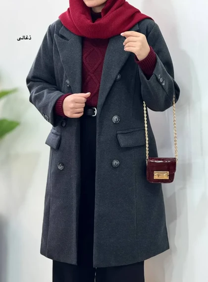 پالتو فوتر آستردار بلند راحیل 1