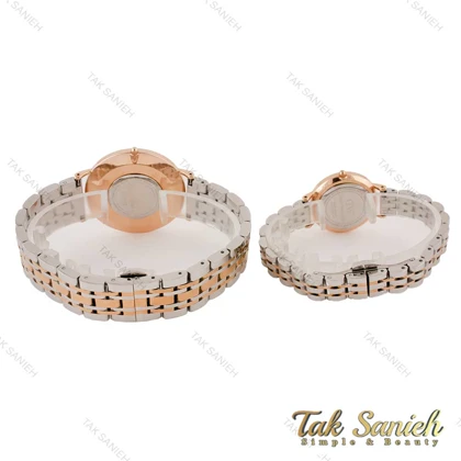 ساعت دنیل ولینگتون ست دورنگ رزگلد صفحه مشکی DW-4428-28-S