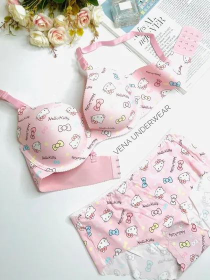 ست سوتین شورت لیزری اسفنجی مدل کیتی KITTY