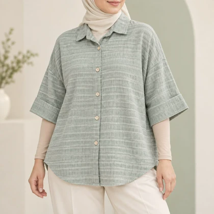 شومیز زنانه وارداتی آستین کیمونو کد 5034