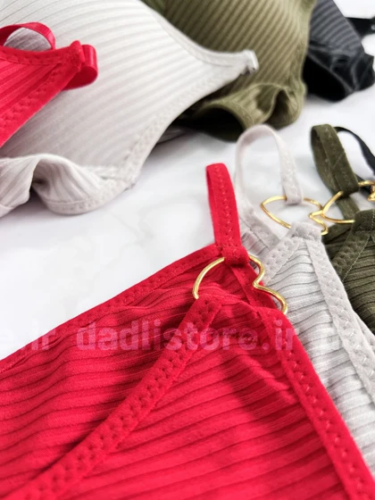 ست شورت و سوتین فنر دار کبریتی هارنس دار قلبی