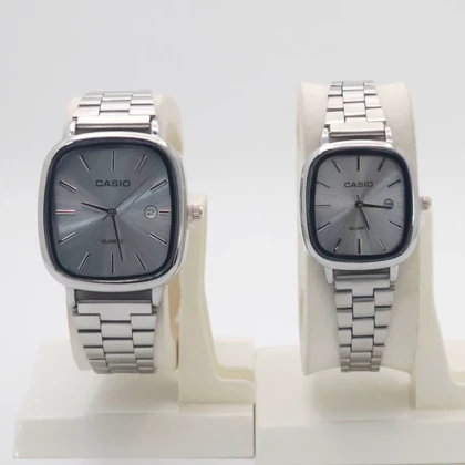 ساعت مچی ست مردانه و زنانه کاسیو اولدمانی Casio با موتور کوارتز و تاریخ دار