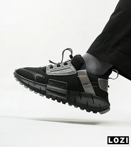 کفش کتانی مشکی طوسی ریباک Reebok Zig Kinetica 2.5 Edge