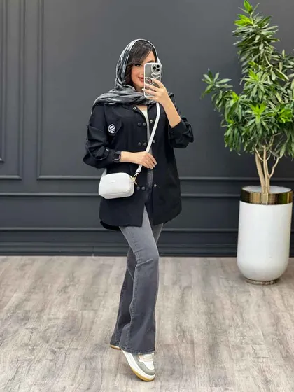 مانتو آستین پرچی