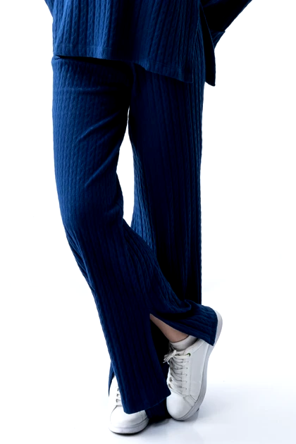 شلوار راسته بافت ژاکارد زنانه