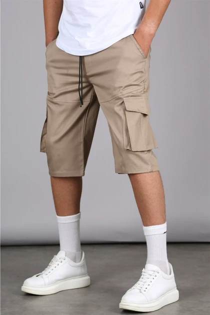 BEIGE BASIC CARGO CEP شورت های Capri مردان 5473