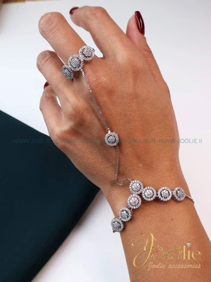 دستبند تیمه زنانه جواهری کد B2177