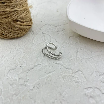 ایرکاف زنانه مدل کومتا طرح دولایه زنجیر و نگین با ستاره دنباله‌دار