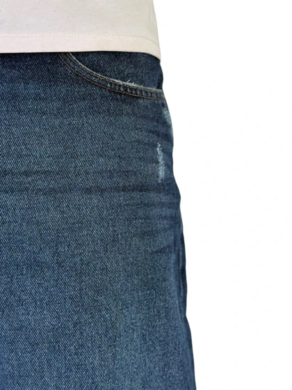 شلوار جین مردانه بگ استایل رنگ آبی کد 00350