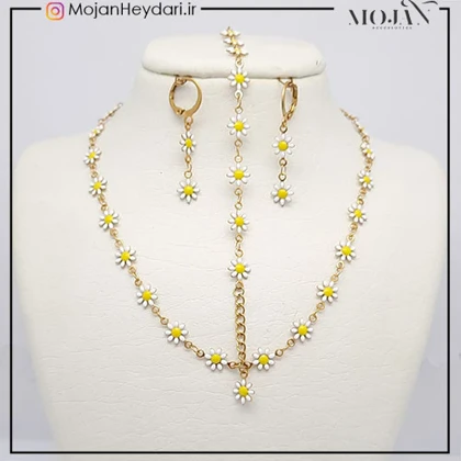 سرویس کامل گل بابونه استیل کد20004